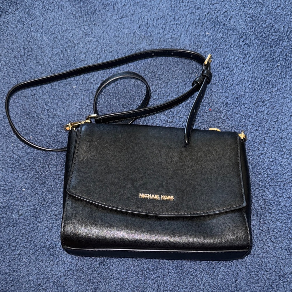 Michael Kors Black Leather Crossbody